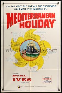 2b574 MEDITERRANEAN HOLIDAY 1sh '64 Burl Ives, German, all the excitement your mind ever imagined!