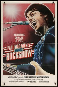 2b664 PAUL MCCARTNEY & WINGS ROCKSHOW 1sh '80 art of him playing guitar & singing by Kozlowski!