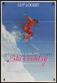 2b782 SKI COUNTRY 1sh '84 director Warren Miller candid, skiing action!