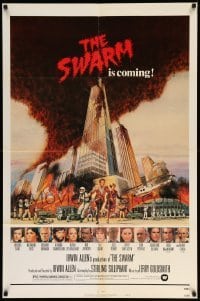 2b832 SWARM style B 1sh '78 directed by Irwin Allen, all-star cast, killer bee attack is coming!