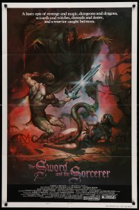 2b835 SWORD & THE SORCERER style B 1sh '82 magic, dungeons, dragons, art by Peter Andrew Jones!