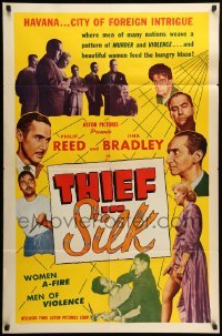 2b873 THIEF IN SILK 1sh '53 city of intrigue where men weave a pattern of murder & violence!