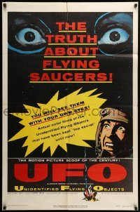 2b909 UFO 1sh '56 the truth about unidentified flying objects & flying saucers!