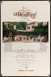 2b951 WEDDING teaser 1sh '78 Robert Altman, artwork of cute cherubs by R. Hess!