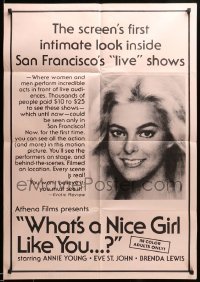 2b961 WHAT'S A NICE GIRL LIKE YOU 1sh '70s San Francisco's live sex shows!