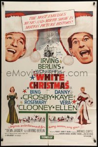 2b969 WHITE CHRISTMAS 1sh R61 Bing Crosby, Danny Kaye, Clooney, Vera-Ellen, musical classic!