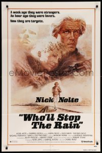 2b972 WHO'LL STOP THE RAIN 1sh '78 artwork of Nick Nolte & Tuesday Weld by Tom Jung!