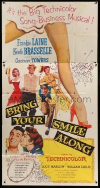 2c084 BRING YOUR SMILE ALONG 3sh '55 Frankie Laine, sexy Constance Towers, first Blake Edwards!