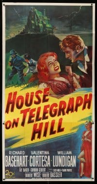 2c114 HOUSE ON TELEGRAPH HILL 3sh '51 Basehart, Cortesa, Robert Wise film noir, cool artwork!