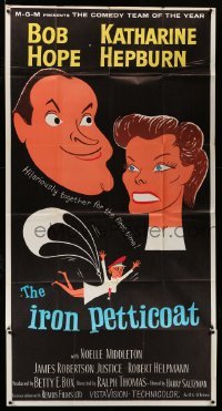 2c118 IRON PETTICOAT 3sh '56 great art of Bob Hope & Katharine Hepburn hilarious together!