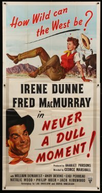 2c133 NEVER A DULL MOMENT 3sh '50 Irene Dunne, Fred MacMurray, how wild can the West be?