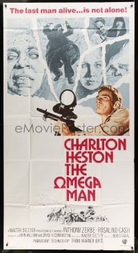 2c135 OMEGA MAN int'l 3sh '71 Charlton Heston is the last man alive, Richard Matheson's I Am Legend