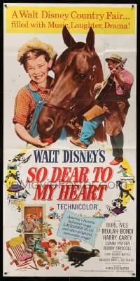 2c152 SO DEAR TO MY HEART 3sh R64 Walt Disney, Burl Ives with guitar, music, laughter & drama!