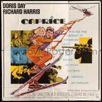 2c010 CAPRICE 6sh '67 pretty Doris Day, Richard Harris, different skiing artwork!
