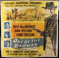 2c013 DAY OF THE BADMAN 6sh '58 gunman Fred MacMurray, violence, temptation & treachery, rare!