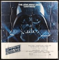2c017 EMPIRE STRIKES BACK 6sh '80 George Lucas sci-fi classic, giant image of Darth Vader!