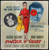 2c020 FINGER OF GUILT 6sh '56 movie maker Richard Basehart trapped by Mary Murphy's love letters!