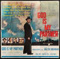 2c026 GOD IS MY PARTNER 6sh '57 religious Walter Brennan, the story of a miracle on Main Street!
