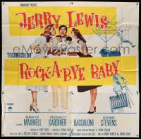 2c058 ROCK-A-BYE BABY 6sh '58 Jerry Lewis with Marilyn Maxwell, Connie Stevens, and triplets!