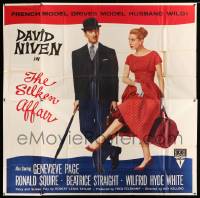 2c061 SILKEN AFFAIR 6sh '56 David Niven is a model husband, sexy Genevieve Page is a French model!