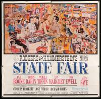 2c063 STATE FAIR 6sh '62 Pat Boone, Ann-Margret, Rodgers & Hammerstein musical, cool montage art!