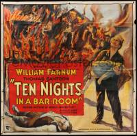 2c067 TEN NIGHTS IN A BARROOM 6sh '31 Farnum's little girl wants him to sober up, intense art!