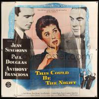 2c070 THIS COULD BE THE NIGHT 6sh '57 Jean Simmons between Paul Douglas & Anthony Franciosa!