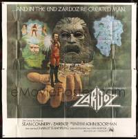 2c074 ZARDOZ int'l 6sh '74 fantasy art of Sean Connery, who has seen the future and it doesn't work!