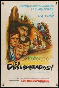 2c230 DESPERADOS Argentinean '69 Vince Edwards, Jack Palance, hang on to your money & your women!