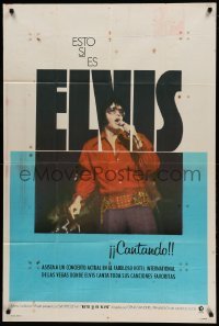 2c239 ELVIS: THAT'S THE WAY IT IS Argentinean '77 great image of Presley singing on stage!