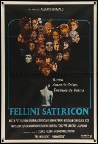 2c246 FELLINI SATYRICON Argentinean '70 Federico's Italian cult classic, cool cast montage!