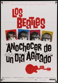 2c271 HARD DAY'S NIGHT DS Argentinean R99 great image of The Beatles, rock 'n' roll comedy classic!