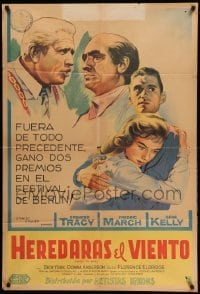 2c277 INHERIT THE WIND Argentinean '60 Spencer Tracy as Darrow, Fredric March, Scopes trial!