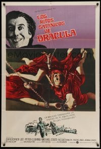 2c329 SATANIC RITES OF DRACULA Argentinean '73 Christopher Lee as Count Dracula, Vampire Brides!