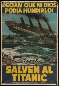 2c326 S.O.S. TITANIC Argentinean '79 completely different Oscar art of the legendary ship sinking!