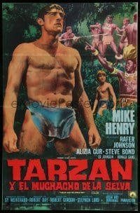 2c343 TARZAN & THE JUNGLE BOY Argentinean '68 full image of Mike Henry wearing only a loin cloth!