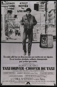 2c353 TAXI DRIVER Argentinean '76 classic c/u of Robert De Niro walking, Martin Scorsese!