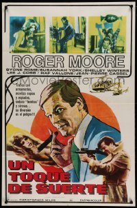 2c356 THAT LUCKY TOUCH Argentinean '75 great art of Roger Moore & sexy Susannah York!