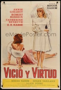 2c373 VICE & VIRTUE Argentinean '62 Roger Vadim, art of bride Catherine Deneuve & Annie Girardot!