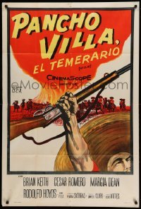 2c374 VILLA Argentinean R60s cool artwork of Rodolfo Hoyos as Pancho Villa holding up rifle!