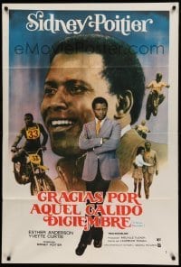2c375 WARM DECEMBER Argentinean '73 Sidney Poitier full-length & close up, Ester Anderson