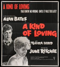 2c039 KIND OF LOVING English 6sh '62 Schlesinger, their love knew no wrong until it was too late!