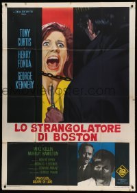 2c703 BOSTON STRANGLER Italian 1p '68 serial killer Tony Curtis, Henry Fonda, different art!
