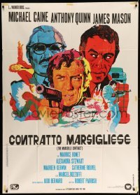 2c739 DESTRUCTORS Italian 1p '74 different art of Michael Caine, Anthony Quinn & Mason by Iaia!