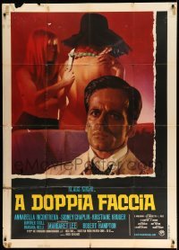 2c746 DOUBLE FACE Italian 1p '69 different sexy image with Klaus Kinski, written by Lucio Fulci!