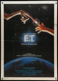 2c750 E.T. THE EXTRA TERRESTRIAL Italian 1p '82 Drew Barrymore, Steven Spielberg classic, Alvin art