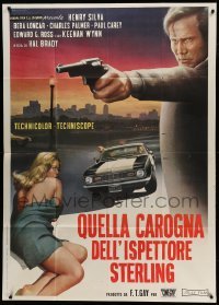 2c756 FALLING MAN Italian 1p '68 Henry Silva, Beba Loncar, cool crime artwork by Franco Fiorenzi!