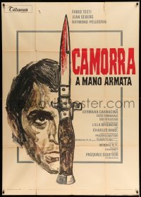 2c773 GANG WAR IN NAPLES Italian 1p '72 Camorra, Averardo Ciriello art of bloody switchblade!
