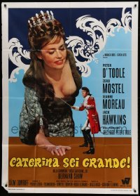 2c789 GREAT CATHERINE Italian 1p '68 Peter O'Toole & sexy Jeanne Moreau, George Bernard Shaw