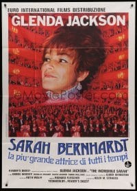 2c815 INCREDIBLE SARAH Italian 1p '78 Colizzi art of Glenda Jackson as actress Sarah Bernhardt!